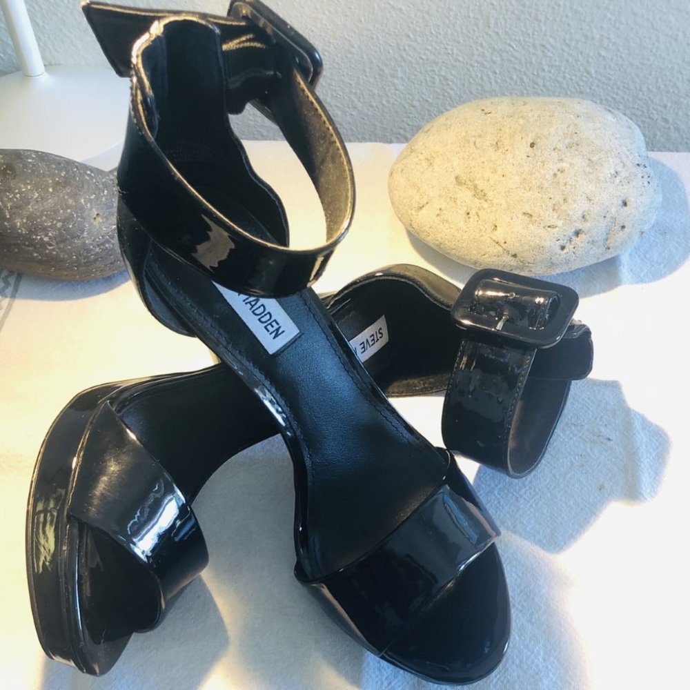 Steve Madden black patent leather
